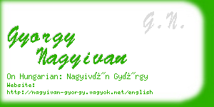 gyorgy nagyivan business card